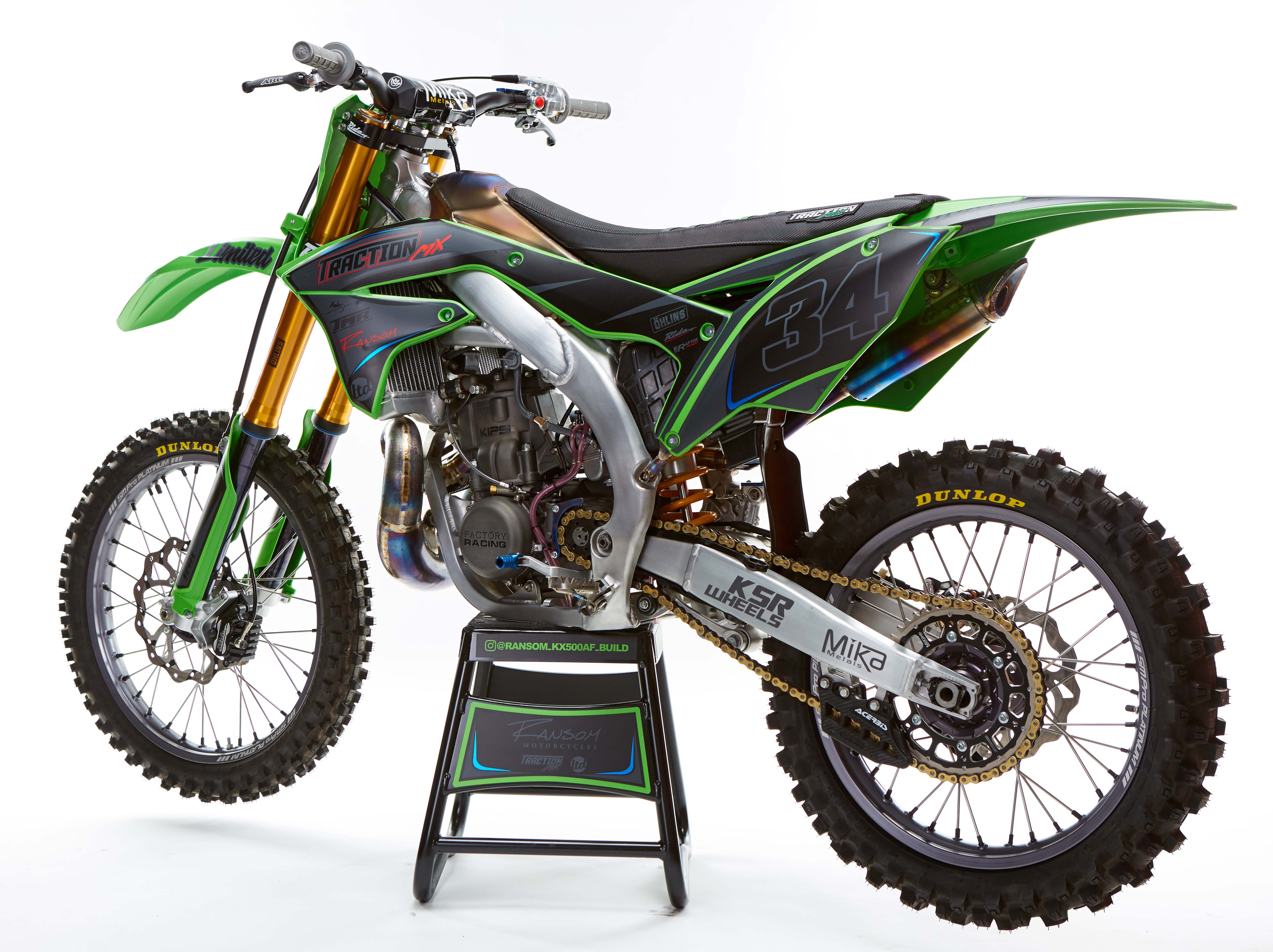 Work of Art Ransom Kawasaki KX500 Aluminum Frame Bike Build